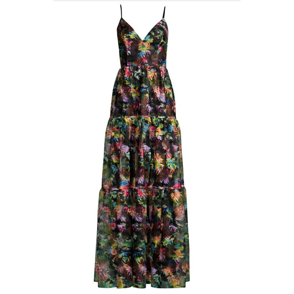 Aidan by Aidan Mattox Tiered Lace Maxi Dress